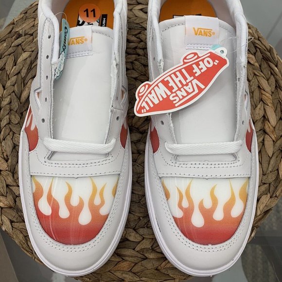Vans Other - Vans Lowland CC (Flame) White Red Yellow Lenticular Men’s Size 11 Comfy Cush